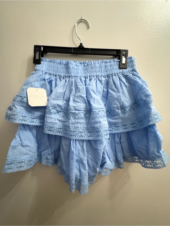 Altar'd State Dresses & Skirts - Altar'd State Sky Blue Tiered Lace Mini Skirt